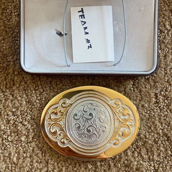 2002 OLYMPIC WINTER GAMES MEDALS O.C. TANNER SOLID BRASS BELT BUCKLE - Picture 4 of 4